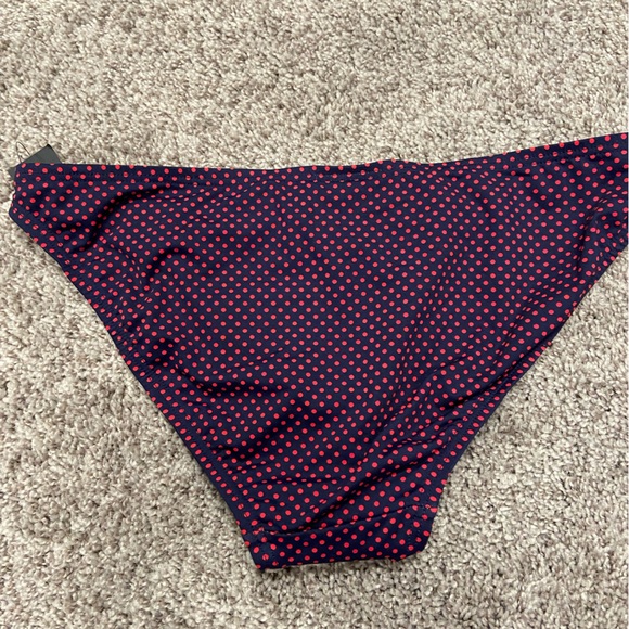🆕 NWT DKNY Red & Navy Polka Dot Side Ring Swimsuit Bottom (never worn) - Picture 5 of 5